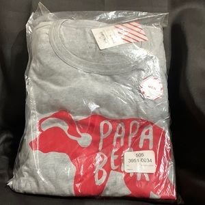 North Pole 2-piece mens buffalo plaid Papa Bear pajamas